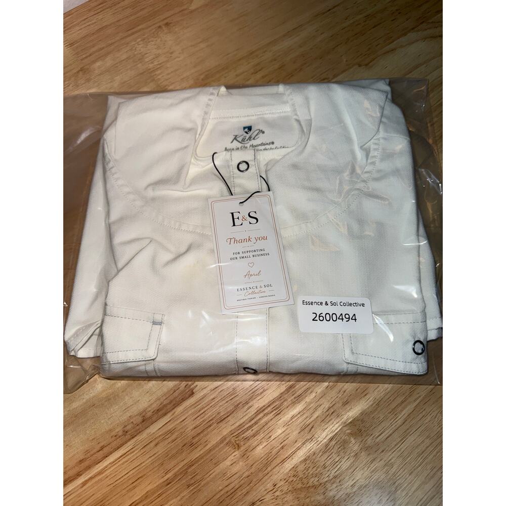 KÜHL Women’s Medium White Hooded Snap Front Lightweight Hiking Shirt - Picture 7 of 7